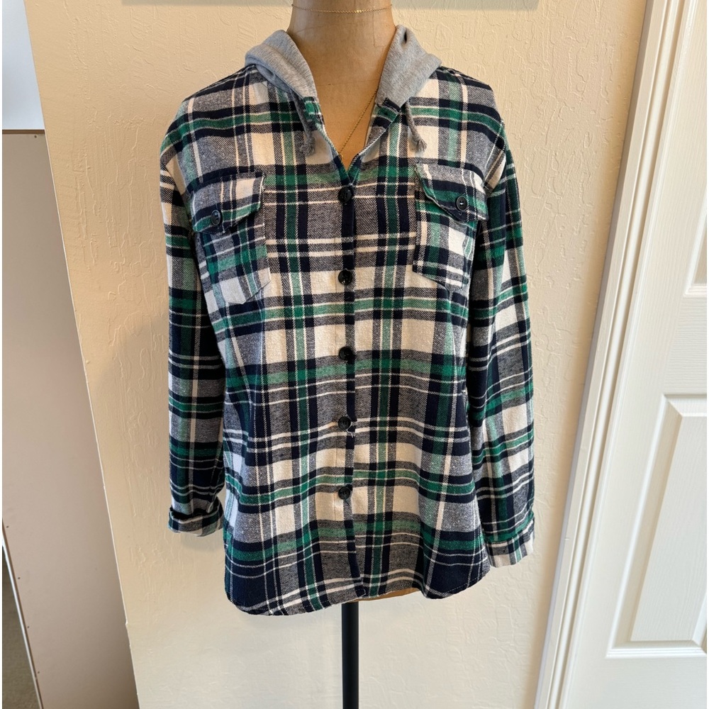 Beautiful Hooded Button-Up, Size Medium, Never Worn!
